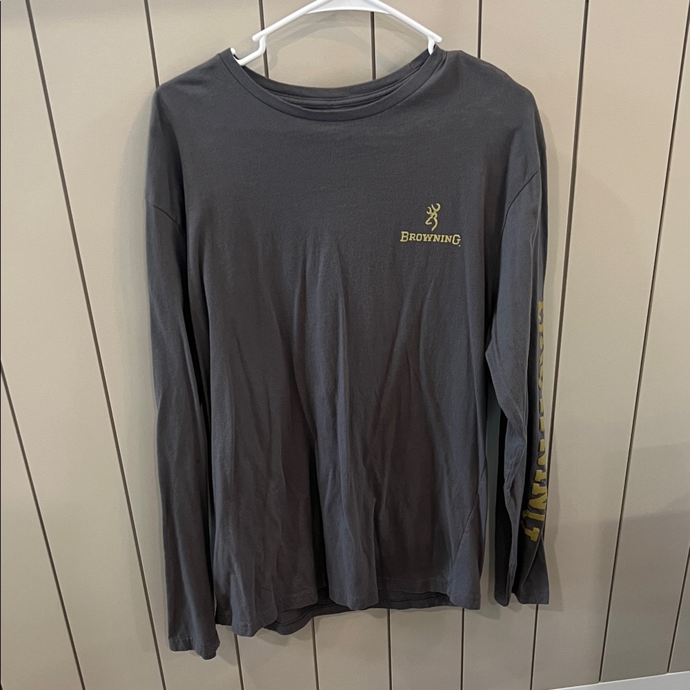 Browning Men's Charcoal Long Sleeve Tee